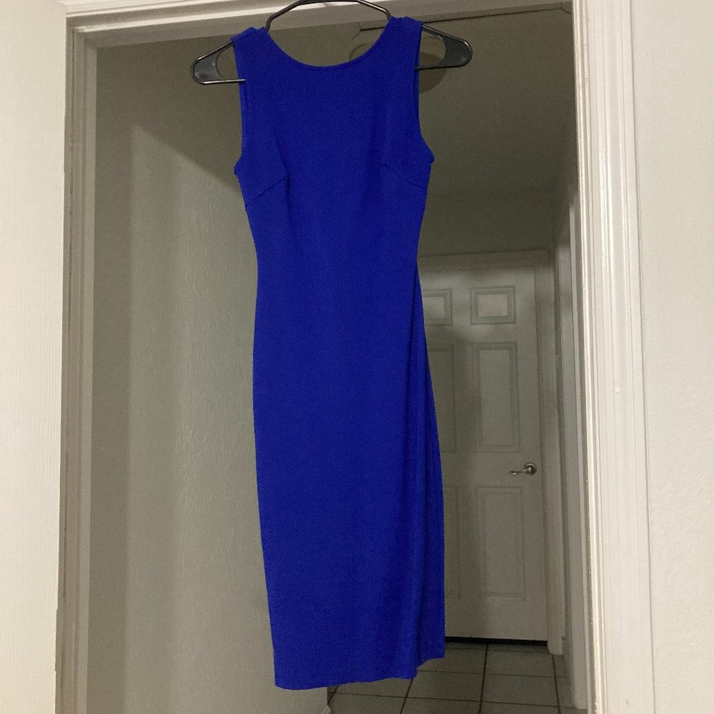 Blue Backless Midi Dress - XS